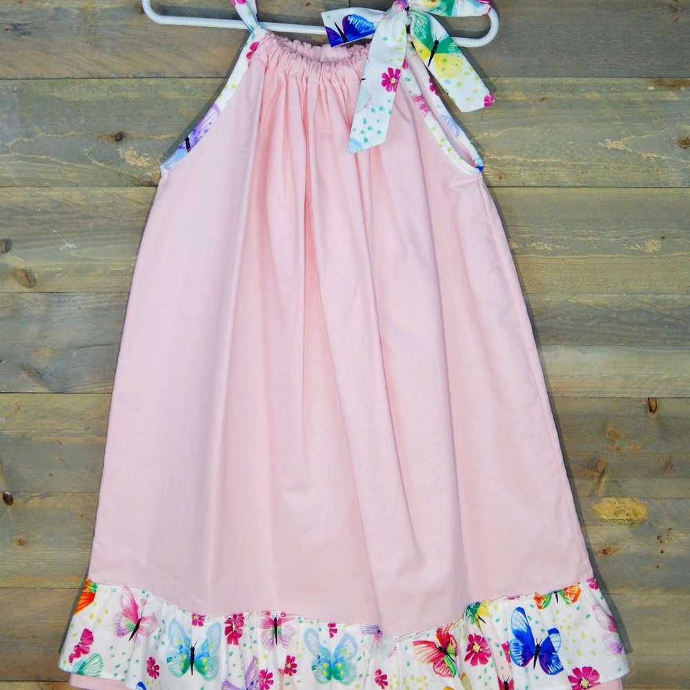 Pillowcase Handmade Dress Size 4 Pink